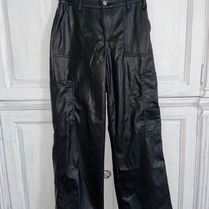 No Boundaries Black Faux Leather Pants